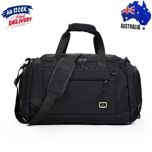 Oxford Fitness Bag Large Capacity Portable Gym Bags for Men Women (Black)