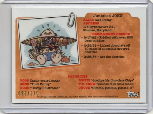 2022 Topps Garbage Pail Kids Refractors Series 5, U Pick, Free Shipping, Disc 2+ - Picture 93 of 235
