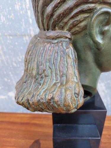 M Bouraine, Tête De Jeune Femme, Bronze, Art Déco, XXème Siècle - Picture 12 of 15