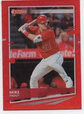 2020 Donruss Holo Red Variations Mike Trout #129 LOS ANGELES ANGELS 