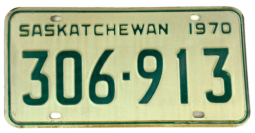 Saskatchewan Canada 1970 Targa Auto Vintage Uomo Decorazione Grotta Collezionismo - Foto 1 di 2