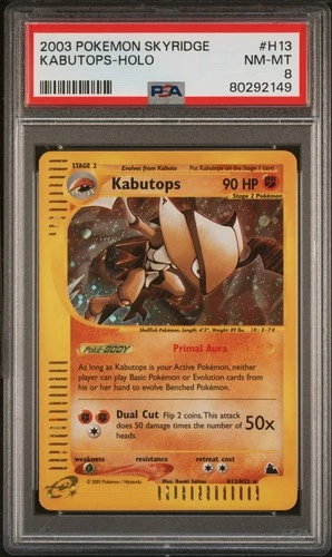 Pokemon Kabutops Holo Skyridge H13 PSA 8