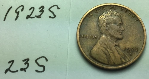1923 S ; Wheat Penny ; good condition #23S