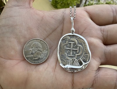 Atocha 1622 Schiffswrack Replik Münzset in massivem Sterlingsilber 925 Schäkel Kaution