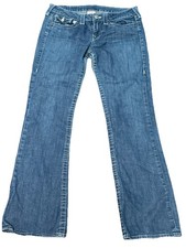 Vintage True Religion Joey Jeans Sz. 30 Made in USA Bootcut Flap Pockets Blue