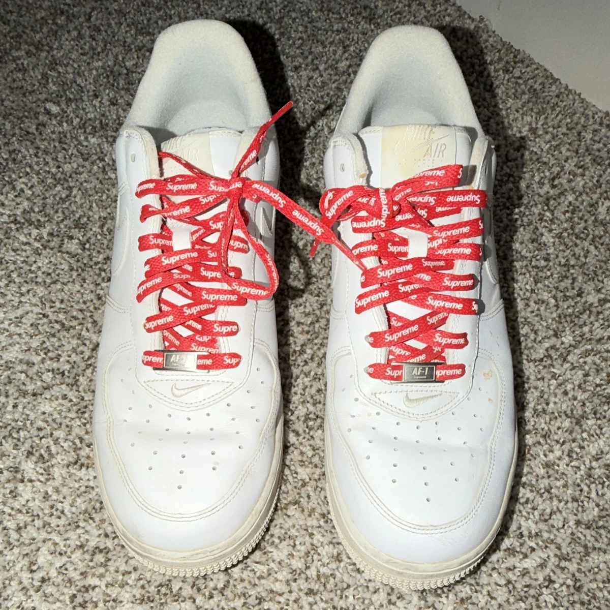 Preços baixos em Nike Air Force 1 Supreme White | eBay