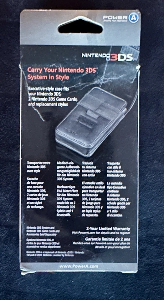 Estuche Ejecutivo Power A Licencia Oficial Nintendo 3DS Accesorios Difícil de Encontrar Raro Foto 3 de 4