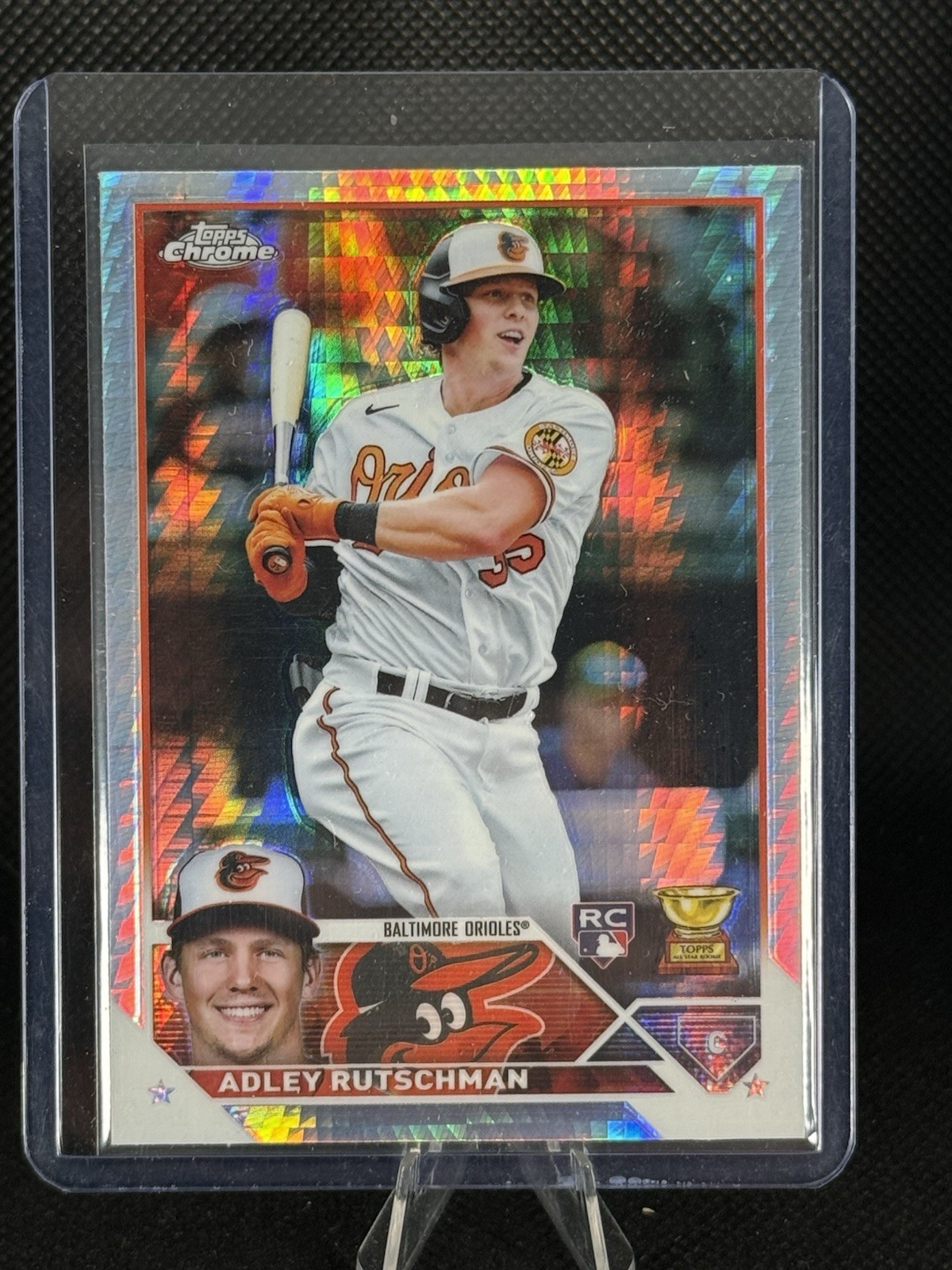 Adley Rutschman 2023 Topps Chrome Prism Refractor #1 (RC) ORIOLES