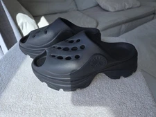 Adidas Stella McCartney Women's size 8 Black GW2050 Slip-On Platform Clogs Shoes