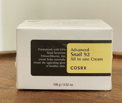 COSRX Snail Mucin 92% Moisturizer All In One Cream 3.52oz/ 100g -SEALED Exp 2/27