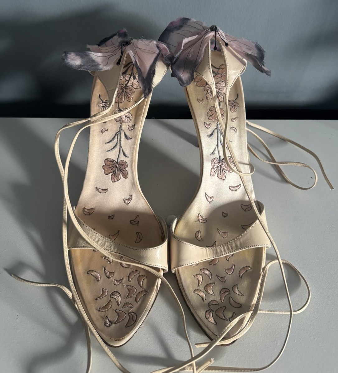 Giuseppe Zanotti Vicini Vintage Lace Up Butterfly Heels Size 38 | eBay