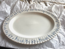 Royal Albert Memory Lane 16” Oval Serving Platter Bone China England Blue Floral