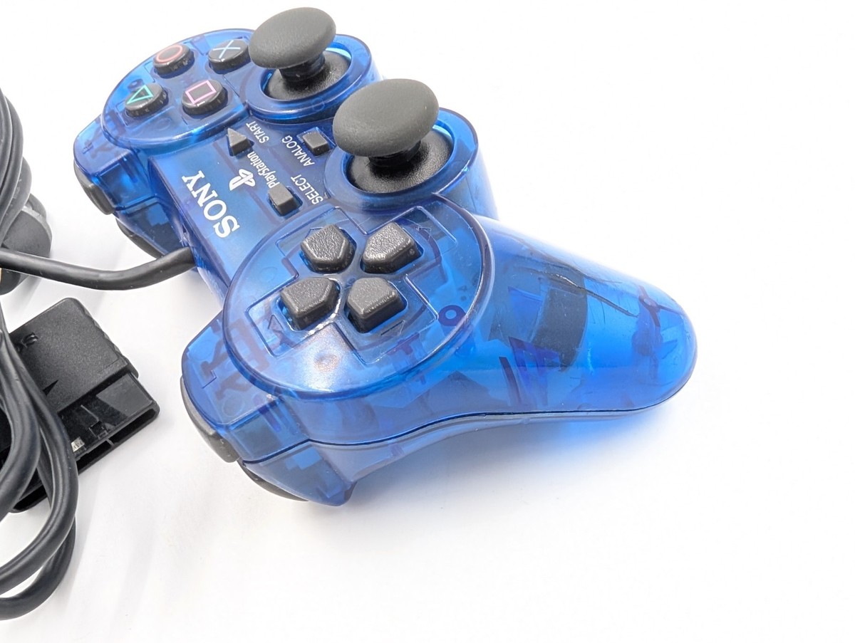 Sony PlayStation 2 PS2 Ocean Blue Clear Controller DualShock OEM