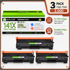 141X Toner Cartridge for Hp 141X Black M110w MFP M139w M140w 3Pk,with chip 
