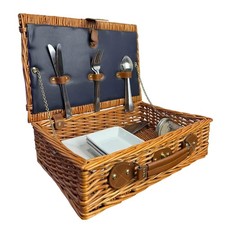 Travel Wicker Picnic Basket Set Home Decor  More