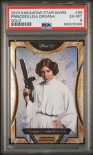 2023 KAKAWOW PHANTOM DISNEY100 STAR WARS GOLD PRINCESS LEIA ORGANA 8/10 PSA 6