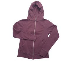 Lululemon Scuba Hoodie Womens 8 Red Full Zip Fleece Long Sleeve Athleisure