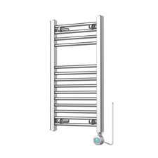 Flomasta Electric Towel Rail Radiator Chrome Flat Bathroom Warmer (H)70x(W)40cm