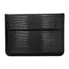 MOSISO Laptop Case, Sleeve, Crocodile Grain PU Leather 13 inch, Black