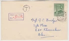 ADEN 1958 under-paid cover *ADEN-RAF KHORMAKSAR* with 20ct postage due marks