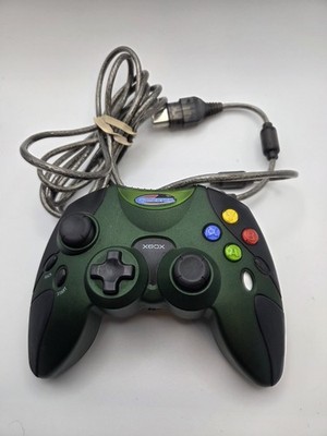 Radica Gamester Green Controller for Original Xbox   Untested   Breakaway Cable