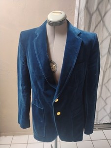 Jean Paul Germain Navy Blue Velvet Blazer Men's 38R