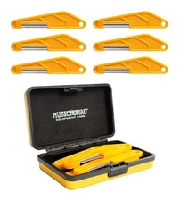 Musicnomad Acoustic Guitar Nut File Set For Light Medium Strings With Case