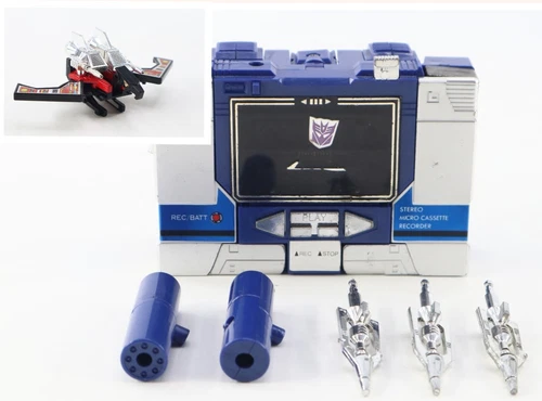 Vtg Transformers G1 Soundwave & Buzzsaw 100% Complete 1984 Communicator Set Nice