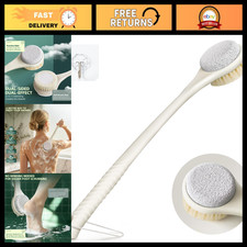 Long Handle Back Scrubber for Shower - Light Yellow Body Brush for Easy Cleaning
