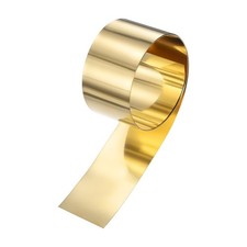 Brass Sheet Roll, 39 x 1.6 x 0.008 inch, Metal Foil Plate, Hardware, DIY, Ground