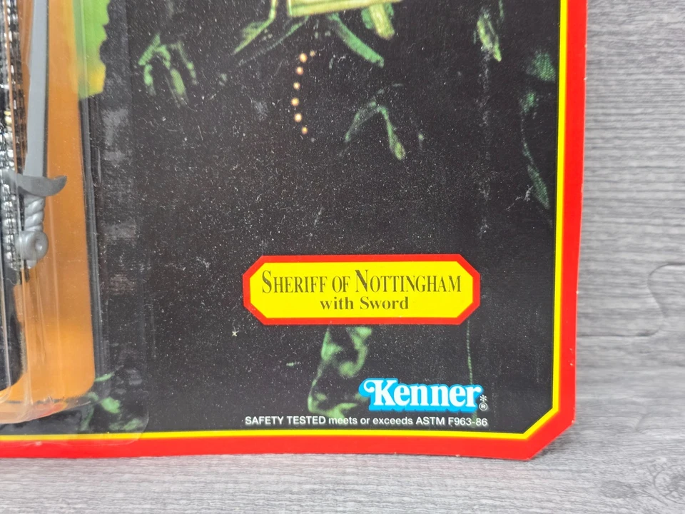 Kenner Robin Hood Prince Thieves Sheriff of Nottingham 1991 de colección sellado Foto 3 de 4