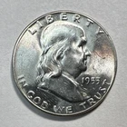 1955 franklin half dollar 121 FBL