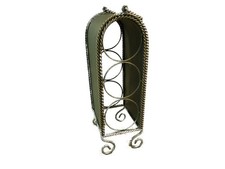 Designer Wine Bottle Holder 18 1/4in H x 5 1/4in W x 6 1/2in D Antique Bronze