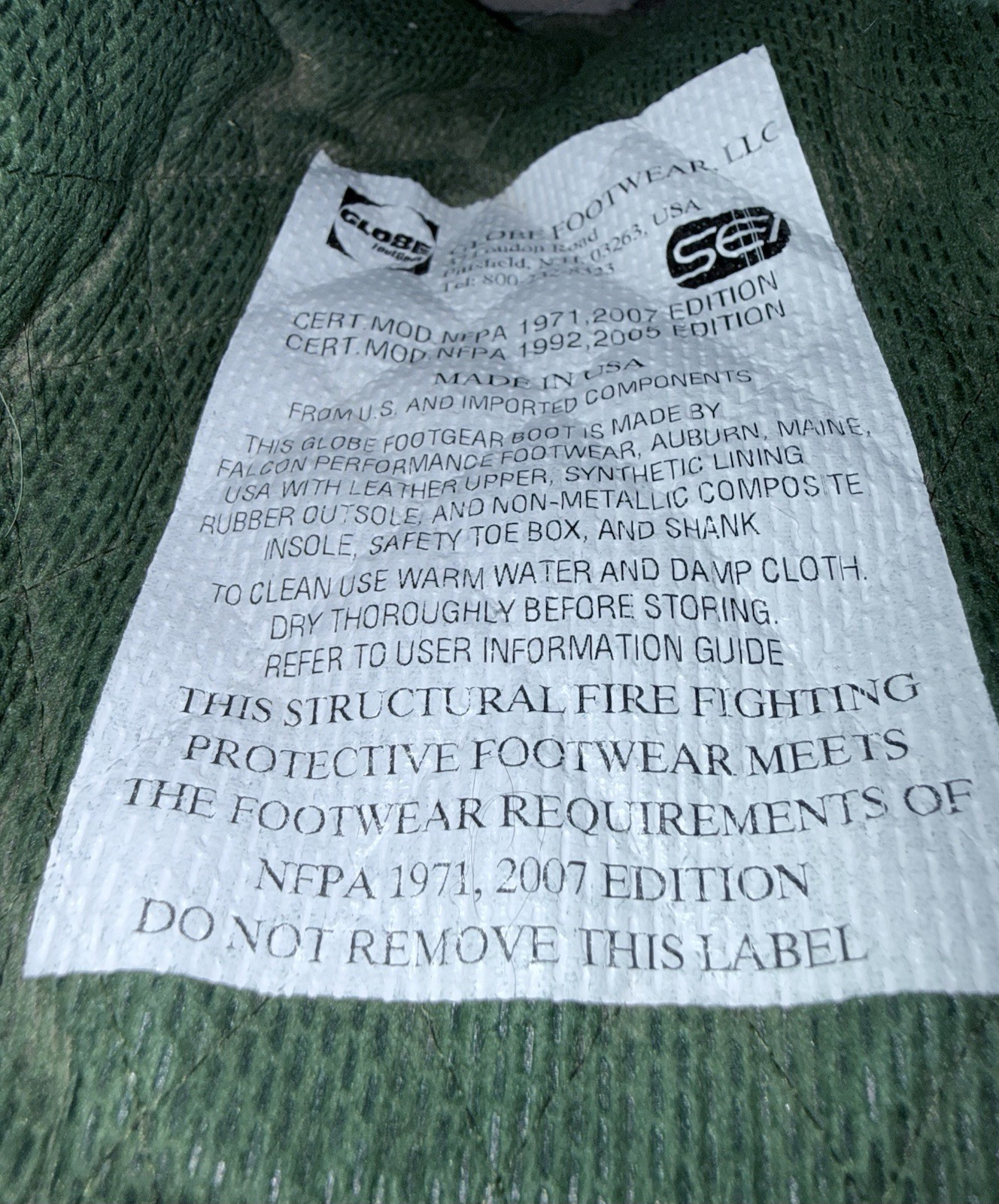 Globe Shadow 14" Pull-On Structural Fire Boot Sz … - image 16