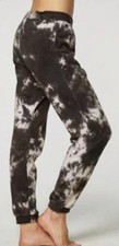 Chaser Cotton Fleece Easy Jogger Black And White Crystal Wash