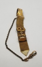 FA7728 Gold Filled Pocket Watch 5" Chain and Ribbon Fob