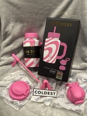 Coldest Limitless Ultra Love Pop Bottle Pink White 15oz/444ml Limited Edition