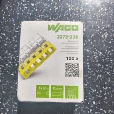 WAGO 2273-205 x 100 SERIES CONNECTOR PUSH WIRE ELECTRICAL TERMINAL NEW BOX 