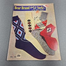 Bear Brand Hand Knit Socks for Men Women Children Vol. 340  1950 Knitting