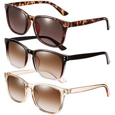 JATEBI 3 Pack Polarized Sunglasses for Women UV400 Protection