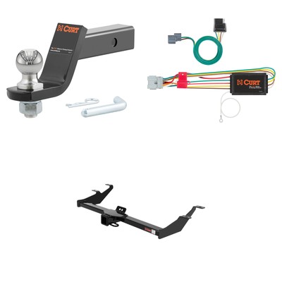 CURT Tow Package 2in Trailer Hitch, Wiring, #45056 Ball Mount Pin & Clip, 13574