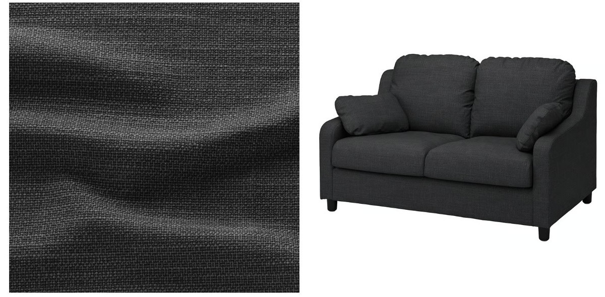 Ikea VINLIDEN 2-Seat Loveseat Sofa COVER, Hillared anthracite