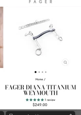 Fager Diana Titanium Weymouth 70MM 5 1/4 Horse Bit