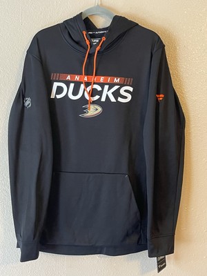Men s XL NWT Anaheim Ducks Fanatics Authentic Pro Rink Pullover Hoodie Black