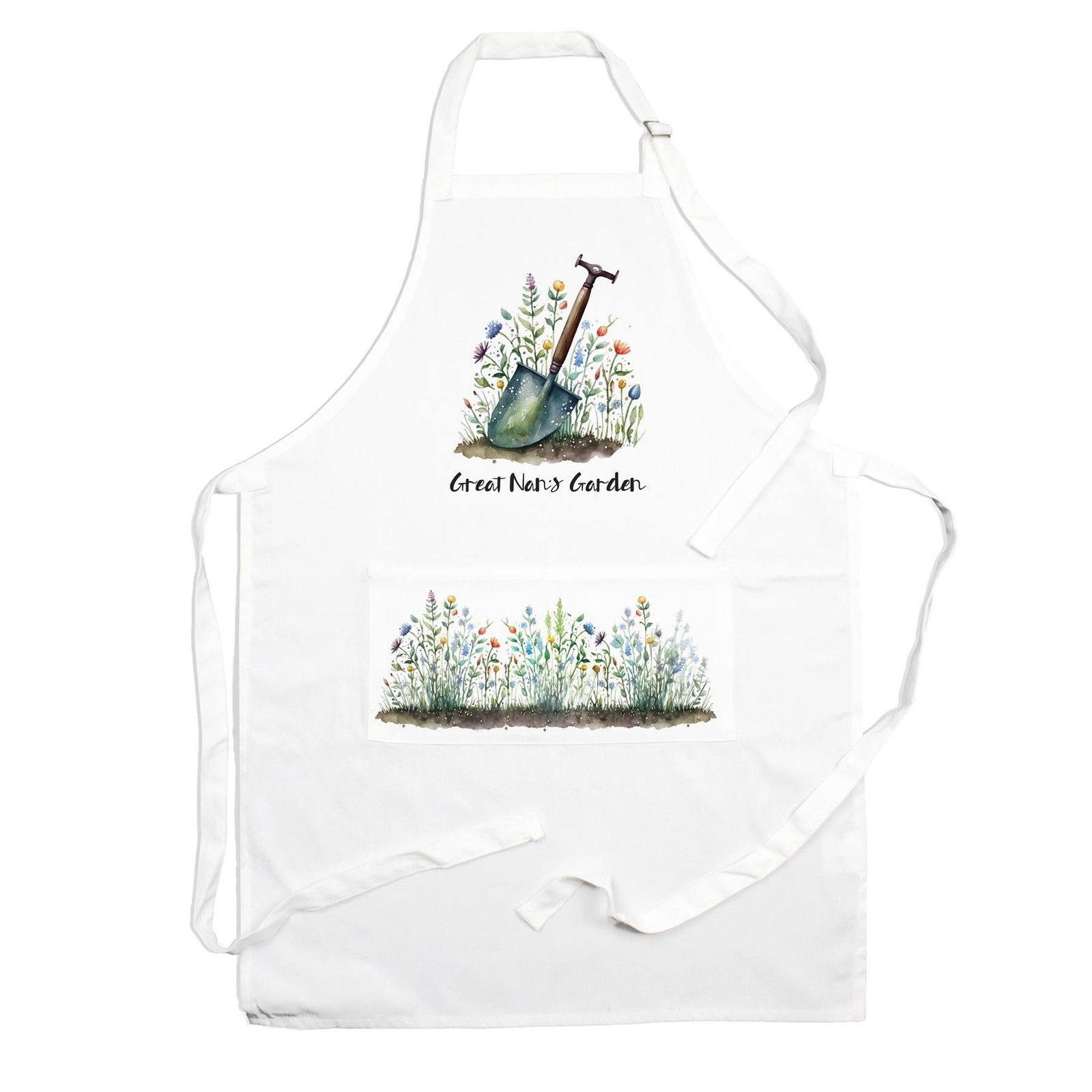 Great Nan's Garden Apron - Floral Gardening Themed Gifts for Her
