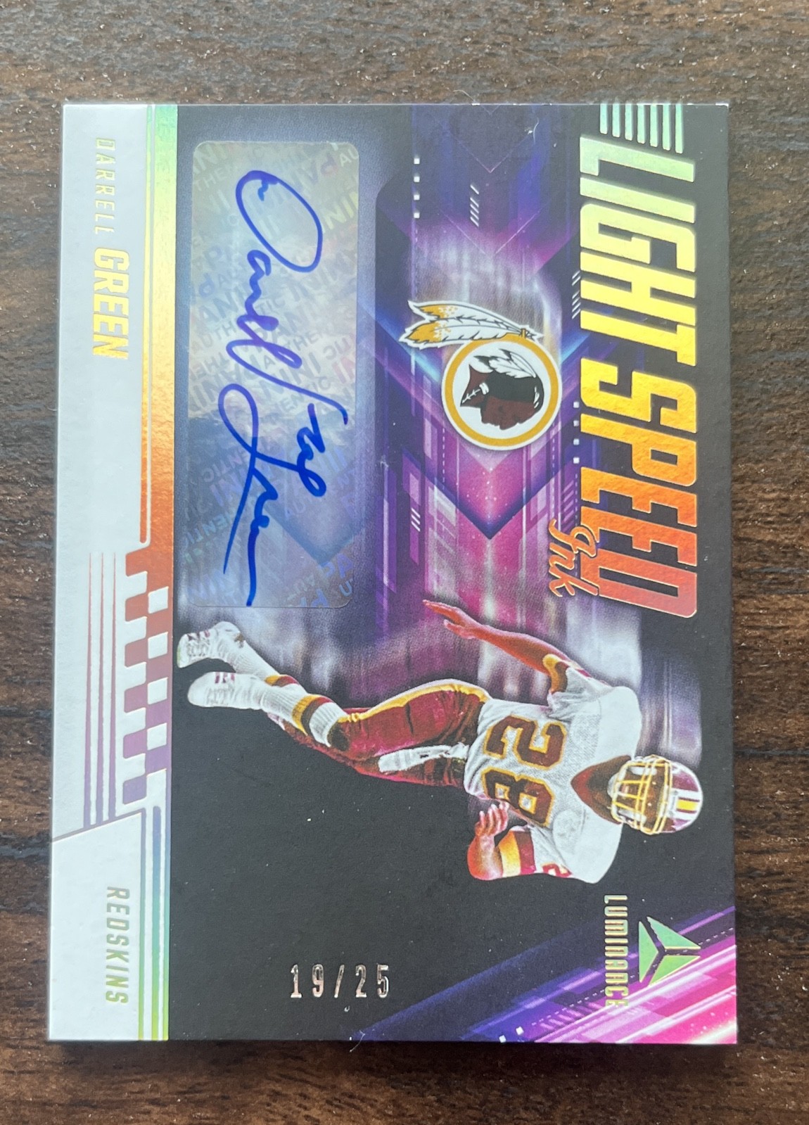 2024 Panini Luminance - Light Speed Ink Darrell Green #LSI-DGN Gold /25 (AU)