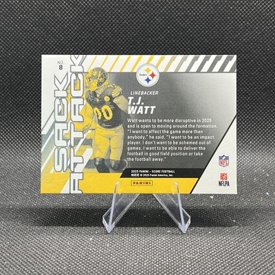 T.J. Watt 2025 Panini Score Sack Attack #8 Pittsburgh Steelers | eBay