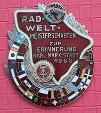DDR Plakette Rad Weltmeisterschaften Zur Erinnerung Karl Marx Stadt original