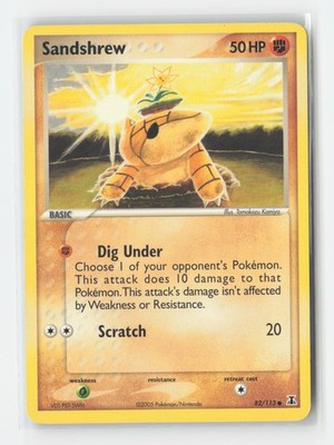 Sandshrew 82/113 Common Delta Species Pokemon Moderately Played