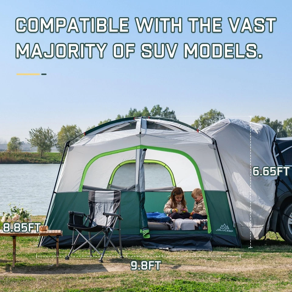 Carpas SUV para Camping 6 Personas Impermeables, Coche Familia Camping Tienda con Cola... Foto 2 de 4